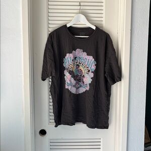 Billabong Charcoal Tee with Vibrant Graphic